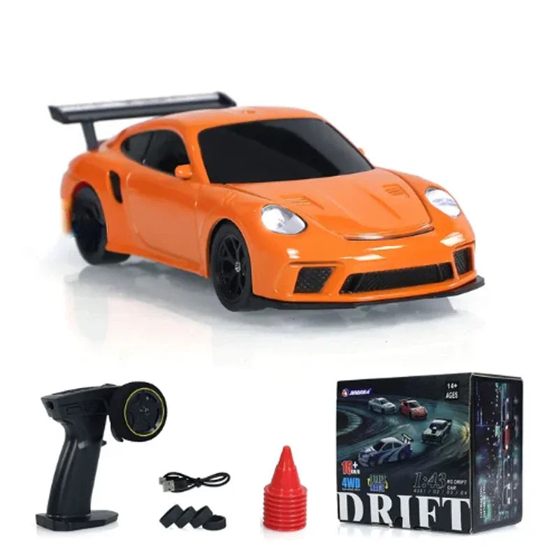 2.4G RC Drift Car 1/43 4WD Remote Control Car High Speed Four Wheel Drive Radio Controlled Mini Racing Car Model Boy Toy Gift 